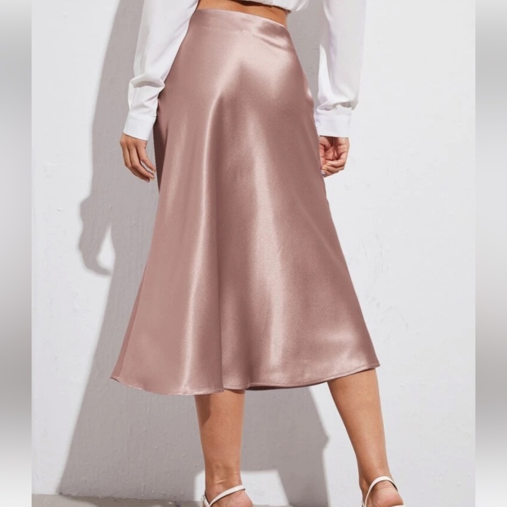 Shein Satin Midi Skirt